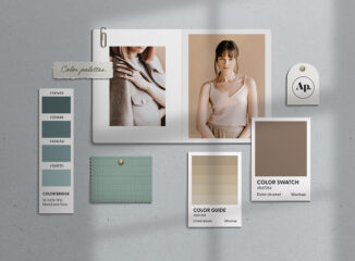 Color Palette Mood Board Mockup