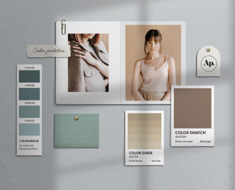 Color Palette Mood Board Mockup