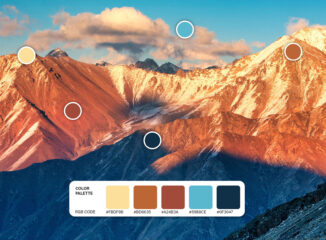 Color Palette Pantone Mockup