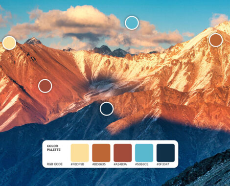 Color Palette Pantone Mockup