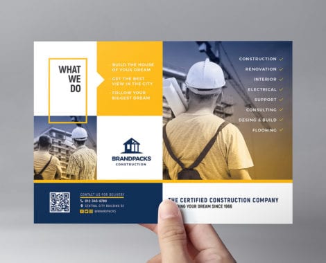 Construction Company Flyer Template