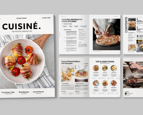 Cookbook Template in Canva INDD & IDML