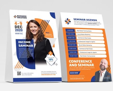 Corporate Event Flyer/Table Tent Template