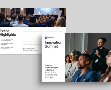 Corporate Postcard Template in Canva INDD IDML