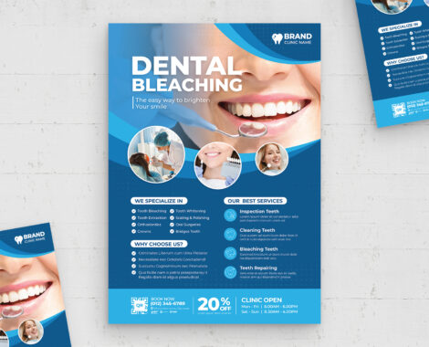Dental Clinic Flyer / Poster Template (AI, EPS Format)