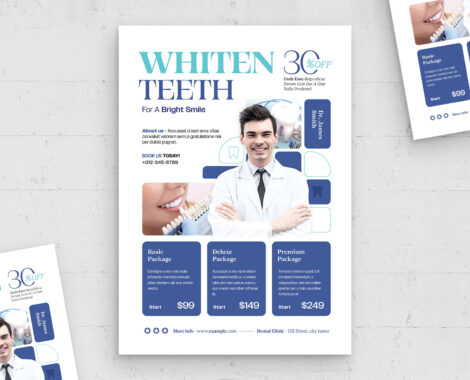 Dental Clinic Poster Template (AI, EPS Format)