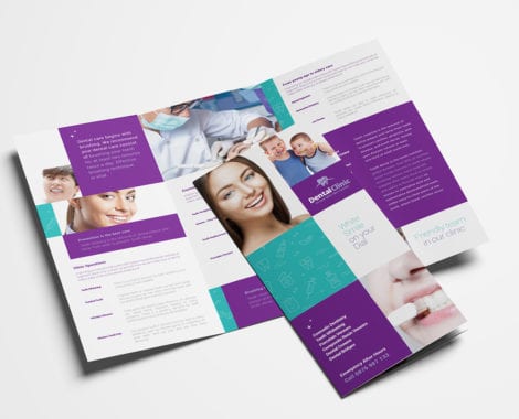 Dental Clinic Tri-Fold Brochure Template