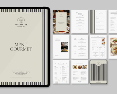 Digital Menu Template in Canva, IDML & INDD