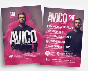 DJ Event Flyer Templates in PSD & Vector