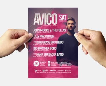 DJ Event Flyer Template in PSD & Vector (Back)