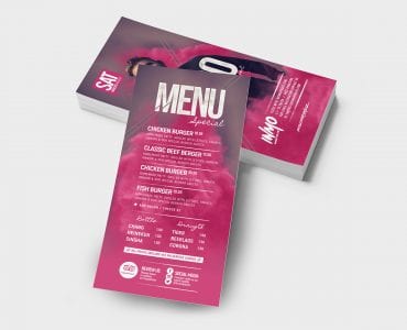 DJ Event Flyer Template in PSD & Vector (DL Rack Cards)