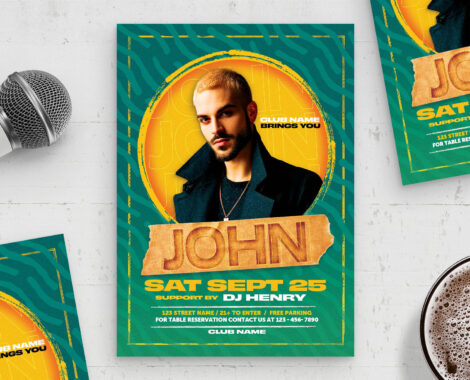 DJ Flyer Template in PSD format