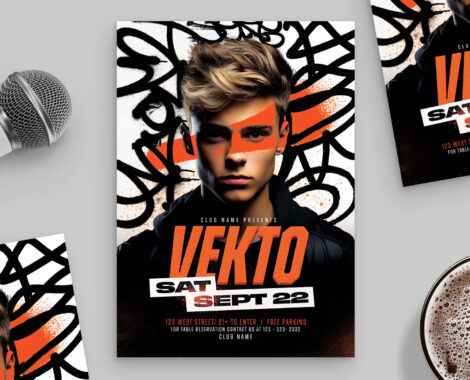 DJ Nightclub Flyer Template in PSD format