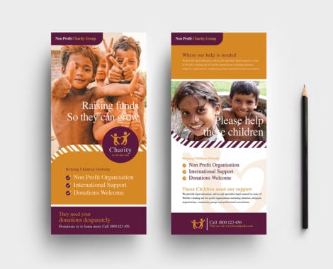 DL Charity Rack Card Template