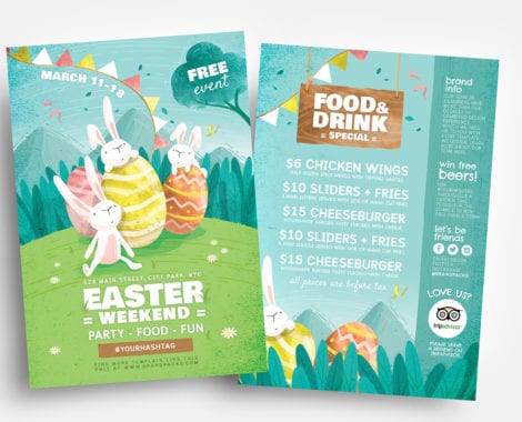 Easter Flyer Templates in Vector & PSD