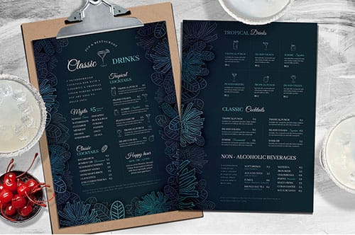 Cocktail Menu Templates