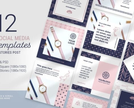 Elements Social Media Templates for Photoshop & Illustrator