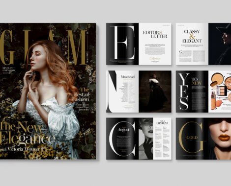 Fashion Magazine Template in INDD format