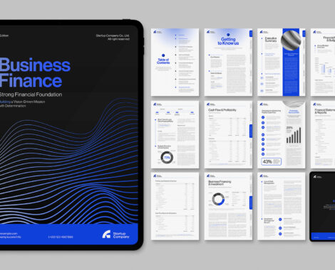 Financial Report Template in Canva, InDesign IDML & INDD