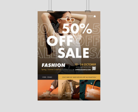 Flash Sale Poster Template (AI, EPS, PSD Format)
