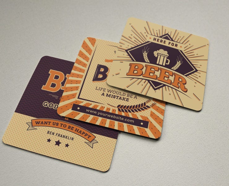 Free Beer Coaster Template