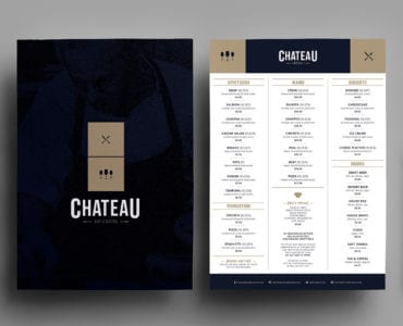 Free Menu Template for Photoshop & Illustrator