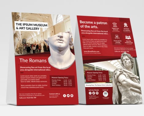 Free Museum Table Tent / Flyer Templates