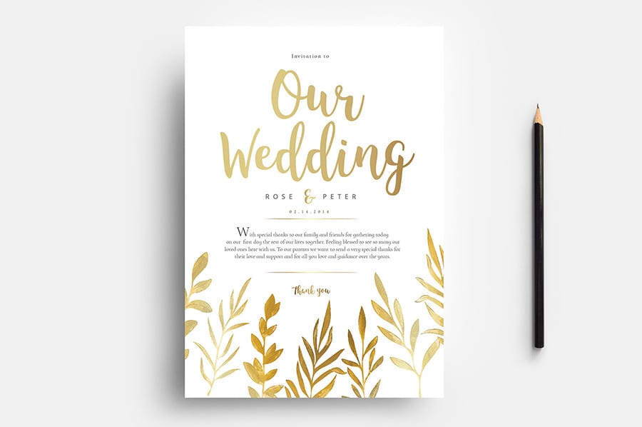 Free Wedding Flyer Template Vector