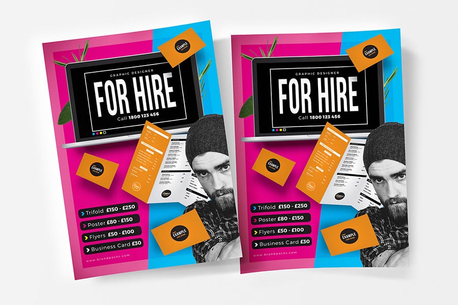 Free Freelancer Flyer Template Vector