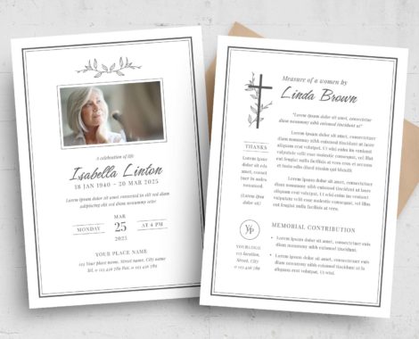Christian Funeral Memorial Flyer (PSD, AI, Vector Formats)