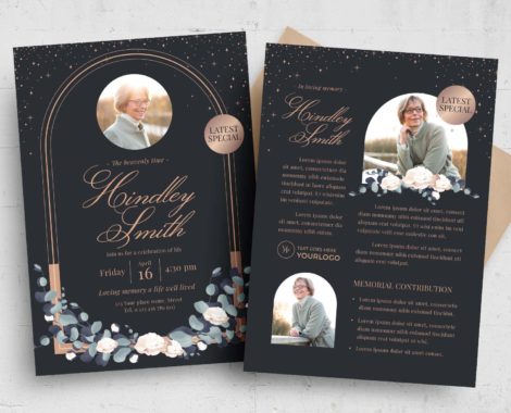 Elegant Funeral Program Template (PSD, AI, Vector Formats)