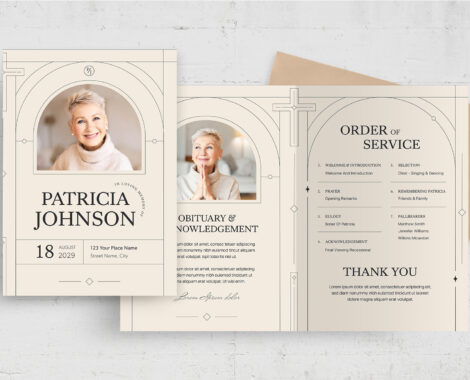 Funeral Program Template (AI, EPS Format)