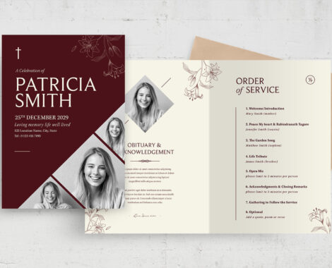 Funeral Program Template (AI, EPS Format)