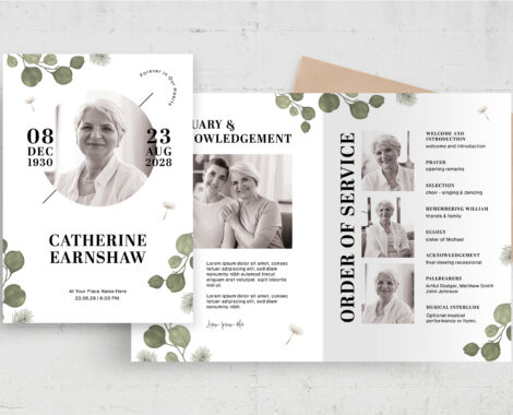 Funeral Program Template (PSD Format)