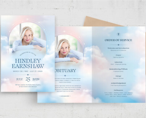 Funeral Program Template (AI, EPS Format)