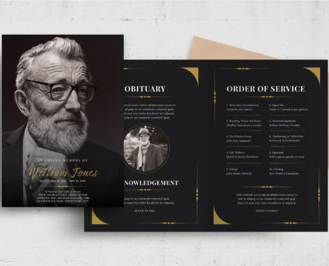 Modern Funeral Program Template (PSD, AI, Vector Formats)