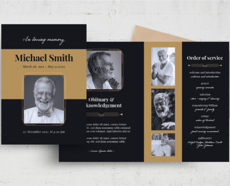 Funeral Brochure Template (PSD, AI, Vector Formats)