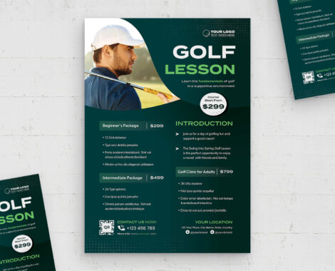 Golf Flyer Template (AI, EPS Format)
