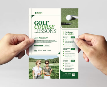 Golf Lessons Flyer / Poster Template (AI, EPS Format)
