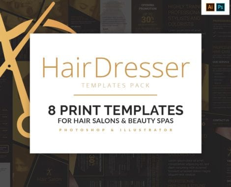 Hair Dresser Templates Pack