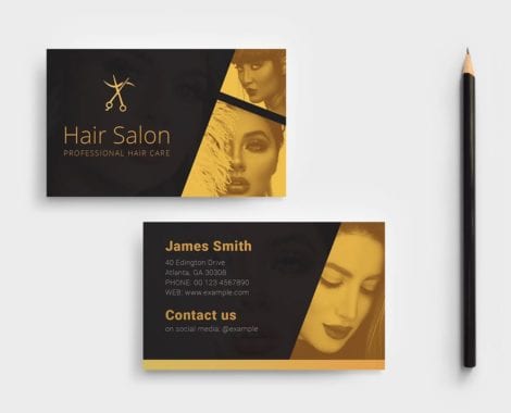 Hair Stylist Business Card Template