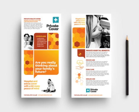 Health Insurance DL Rack Card Template