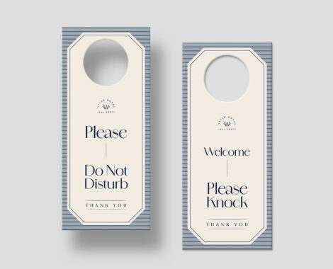 Hotel Door Hanger Template in AI PSD EPS