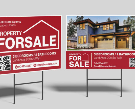 House For Sale Sign Template in AI EPS PSD & Canva