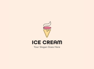 Ice Cream Logo Template (AI, EPS Format)