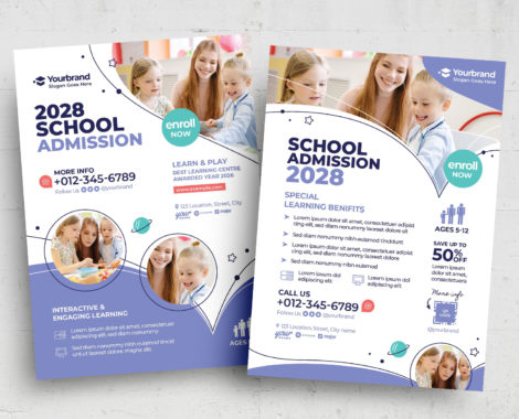 Modern School Education Flyer [PSD, AI, Vector] - BrandPacks
