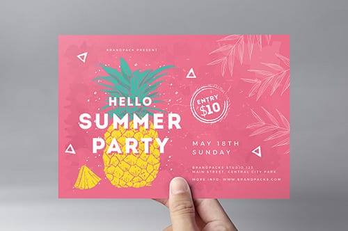 Minimal Summer Party Flyer Template