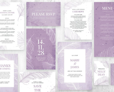 Minimal Wedding Template (PSD, Ai, Vector)