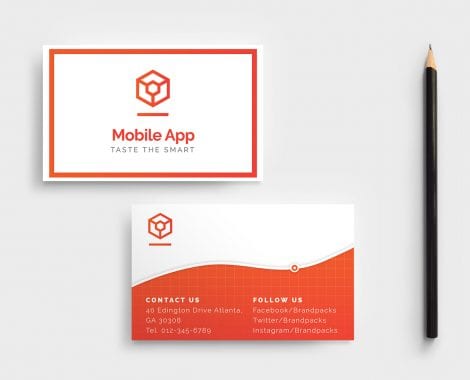Mobile App Business Card Template