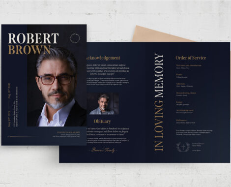 Modern Funeral Program Template (AI, EPS Format)